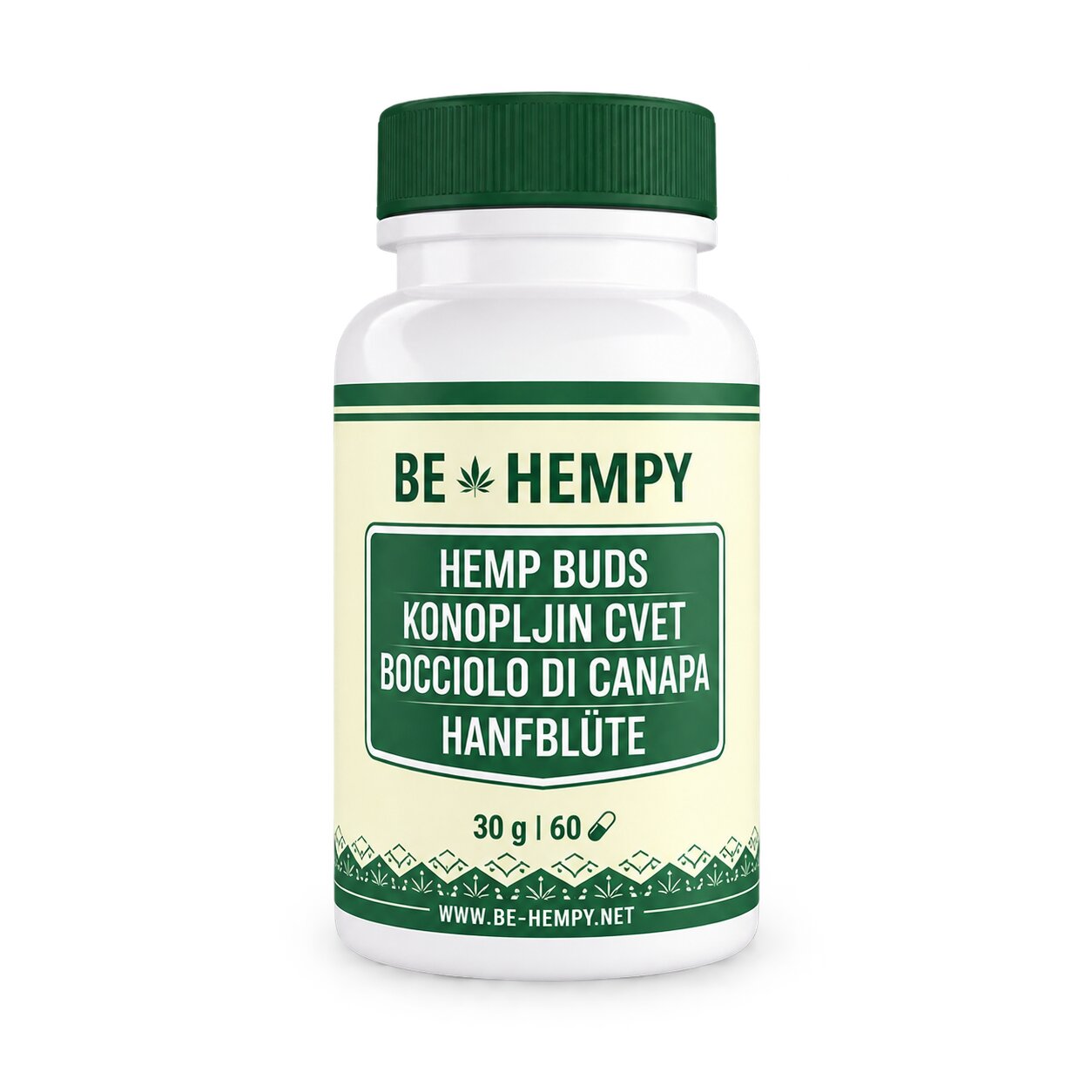 Konopljin cvet – CBD vršički, 60 kapsul