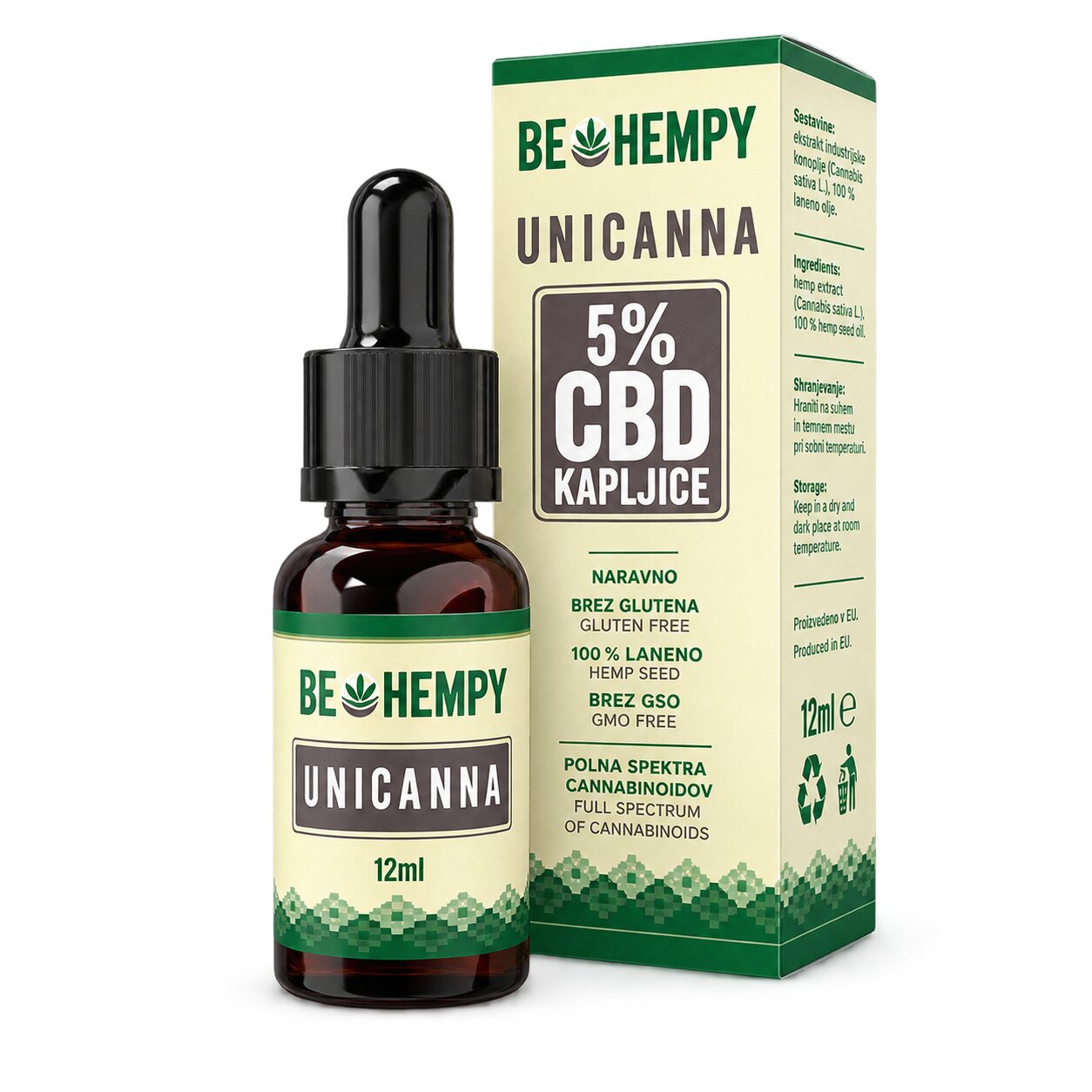 UniCanna: 5 % CBD kapljice, 10 ml